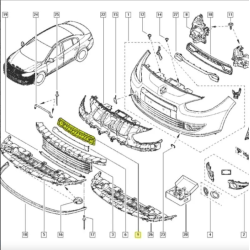 Persiana O Rejilla Interior Renault Fluence 788553827R